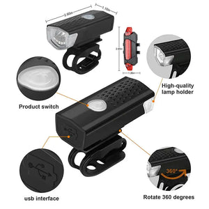 Bike Light Set - Easy Install USB Waterproof — product view 2