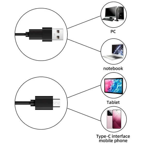 USB Type - C Flexible Endoscope Camera - 7mm Lens With 6 LEDs For Android OTG - stepyours.com