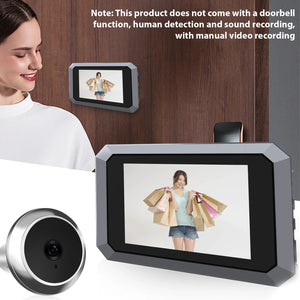 3.97'' LCD Digital Peephole Camera for Apartment Door 1080P 120 Degree Color Infrared Camera Door Monitor Type-C Rechargeable by stepyours.com