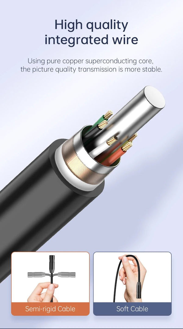 Industrial Endoscope Camera 4.3 Inch IPS Screen 1080P IP67 Waterproof Borescope - stepyours.com