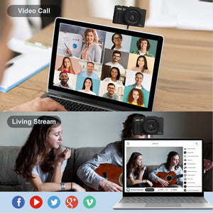 5K Compact Digital Camera With 18X Zoom 180 Degree Flip Screen For YouTube Vlog - stepyours.com