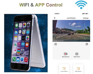 WiFi Car Dash Cam 1080P 60fps Parking Monitor 24 Hour App Control - stepyours.com