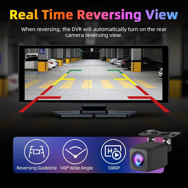 4K Dash Cam With Wireless CarPlay Android Auto GPS 7 Inch Or 10.26 Inch - stepyours.com