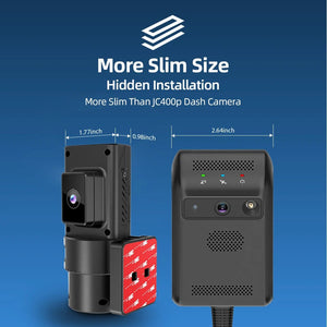 Jimi JC181 Mini 4G Dash Cam Dual Lens Live Stream GPS Tracking WiFi Hotspot - stepyours.com