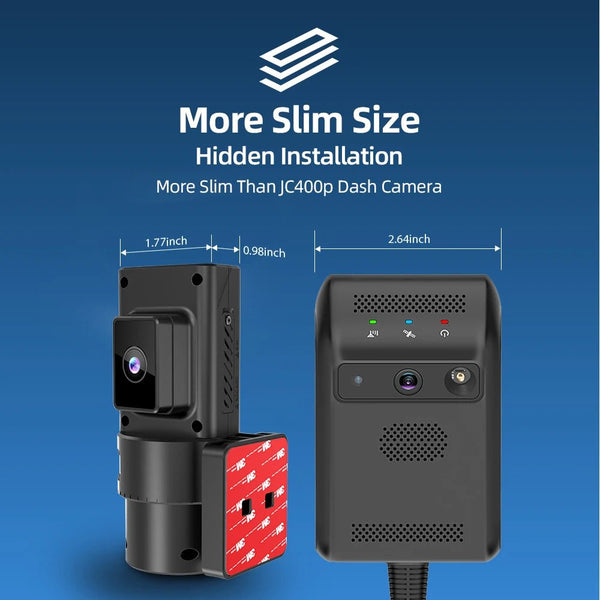 Jimi JC181 Mini 4G Dash Cam Dual Lens Live Stream GPS Tracking WiFi Hotspot - stepyours.com