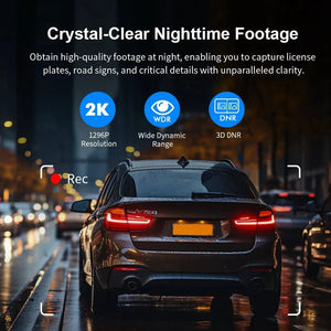 Kawa D5 2K Dash Cam For Car With WiFi App And Voice Control WDR DVR - stepyours.com