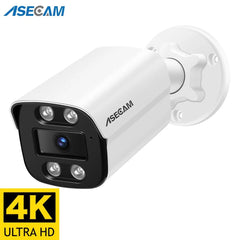 New 4K 8MP IP Camera PoE H265 Outdoor Color Night Vision Bullet Cam - Rugged - stepyours.com