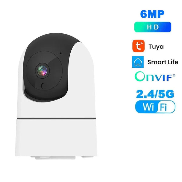 Tuya 5G WiFi IP Camera Indoor 6MP Auto Tracking 6x Zoom Night Vision - stepyours.com