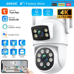 8MP Tuya WiFi PTZ Outdoor Security Camera With AI Auto Tracking Alexa ONVIF - stepyours.com