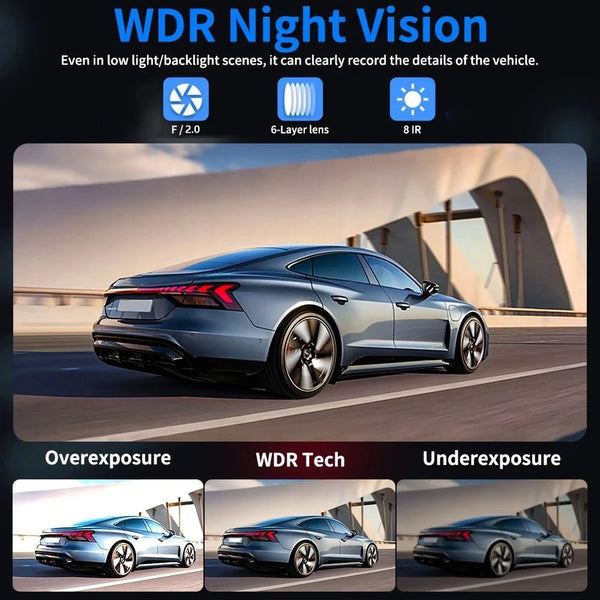 4 Channel 360 Dash Cam With 1080P Front Left Right Rear 24H Parking - stepyours.com