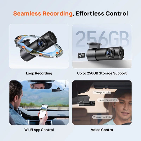 70mai M310 Plus Dash Cam 2K Car DVR With Night Vision WiFi 24H Parking - stepyours.com