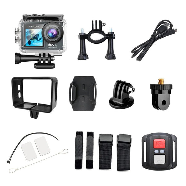 Adventure Ready Action Camera 5K 4K60FPS Dual IPS Touch LCD Waterproof 30M - stepyours.com