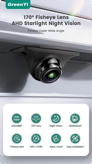 GreenYi AHD 1080P Car Rear View Camera Full HD Night Vision 170 Fisheye C879 - stepyours.com
