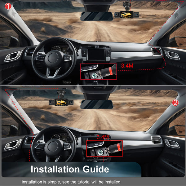 4 Channel Dashcam for Cars WiFi FHD 1080P Night Vision Loop Recording Kit - stepyours.com