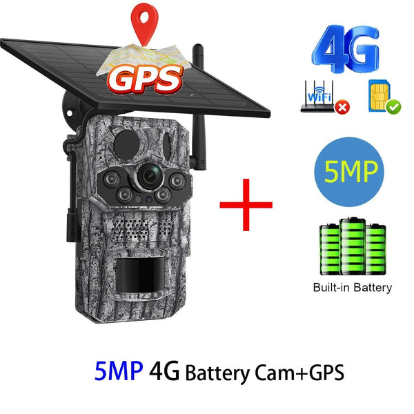 INQMEGA4G Solar Trail Camera 2K Night Vision 5MP PIR Motion Activated - stepyours.com