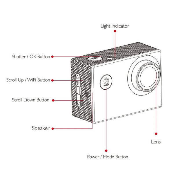SJCAM SJ4000 Air Action Camera 4K Video 30M Waterproof WiFi Sports Cam - stepyours.com