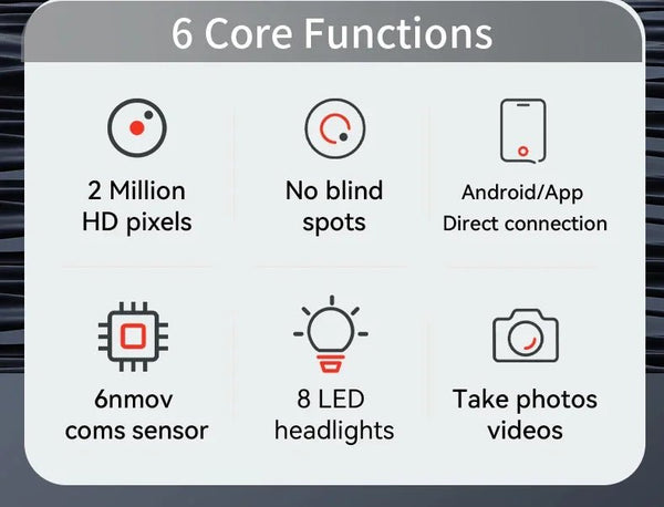 360 Degree Articulating Borescope Endoscope With Light For Android And iOS - stepyours.com