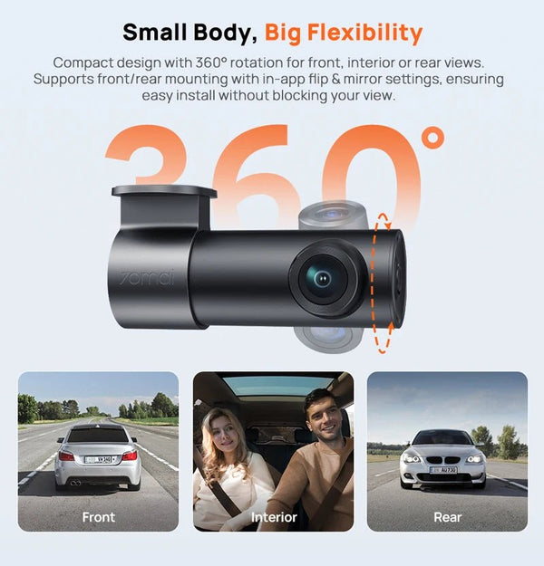 70mai M310 Plus Dash Cam 3K 1620P WDR Voice Control Car DVR Parking Monitor - stepyours.com