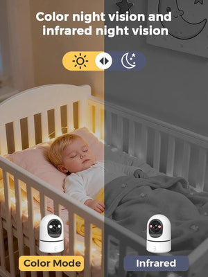 PEGATAH 5MP One - Touch Call Indoor Baby Monitor WiFi Color Night Vision - stepyours.com