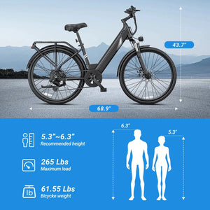 Dyu Compact City Electric Bike — product view 7