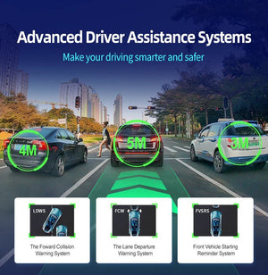 Imagebon H70 Plus 11.4 Inch 4K ADAS Dash Cam 60FPS Night Vision Dual Recording - stepyours.com
