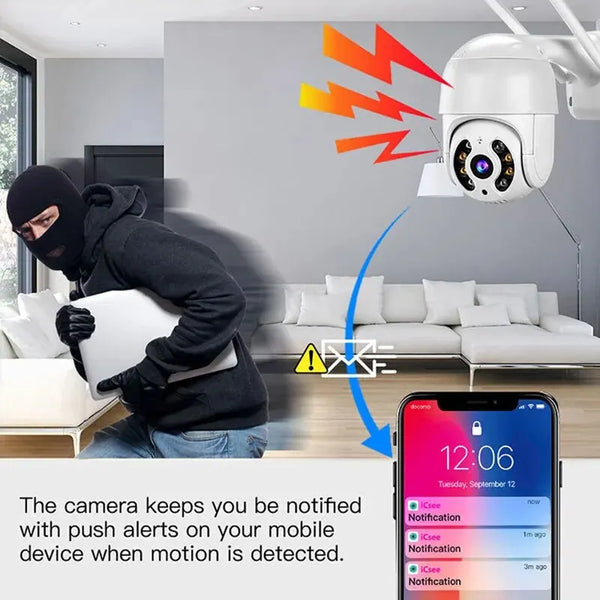 A8 8MP 4K PTZ Outdoor Wireless IP Camera - Smart AI Auto Tracking