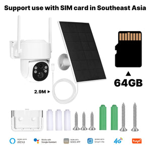 MOES Tuya Solar Powered 4G WiFi 4MP Security Camera With Color Night Vision - stepyours.com