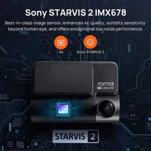 70mai Ultra HD 4K Dash Cam A810 A810S With Built In GPS ADAS 150 Degree FOV - stepyours.com