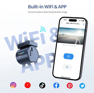 Kawa Mini 3 Pro 2K Car Dash Cam With WiFi App Voice Control Parking - stepyours.com