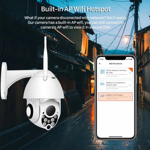 Abuntu YCC365 Plus PTZ WiFi Outdoor CCTV Camera 1080P Waterproof 4x Zoom - stepyours.com