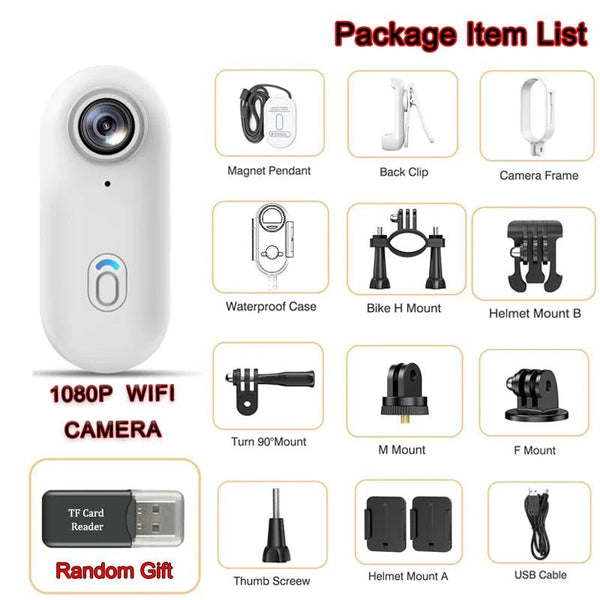 4K Mini WiFi Magnetic POV Action Camera for Sports Waterproof Helmet Cam - stepyours.com