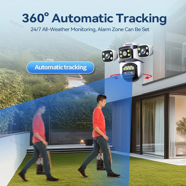 DIFANG 20MP Outdoor Security Camera With 10x Zoom And Auto Tracking - stepyours.com