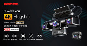 TiESFONG 4CH GPS Dash Cam I7Pro Front 4K 2K Plus 3x1080P Car DVR WiFi - stepyours.com