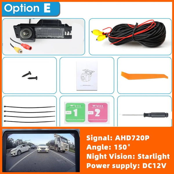 HD Rear View Backup Camera with License Plate Light for Buick Regal Excelle GT Opel Astra Fiat - stepyours.com