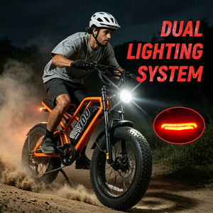 ESKUTE V300 Electric Dirt Bike, 20" Fat Tire E-Bike with 48V 20.8 Removable Battery, Off-Road Ebike Up to 30+MPH, 7-Speed Beach Snow Trail Mountain Commuter for Adult