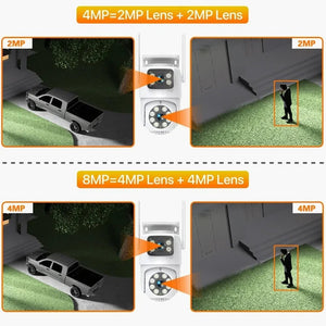 ANSVICAM Tuya Outdoor 4K IP Camera Dual Lens PTZ Auto Tracking Wireless - stepyours.com