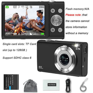 4K Autofocus Vlogging Camera 42MP With Two Point Eight Inch Screen Camcorder - stepyours.com