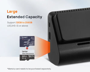 70mai 4K Dash Cam A810 Front Rear Set With 4G LTE UP04 GPS ADAS DVR - stepyours.com