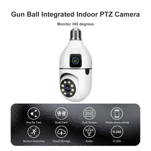 8MP E27 Bulb WiFi Camera - Color Night Vision With 8X Zoom And Dual Lens - stepyours.com