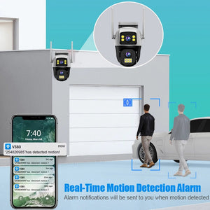 8MP 4G Dual Lens Outdoor Surveillance Camera - With PTZ And Dual Screen - stepyours.com