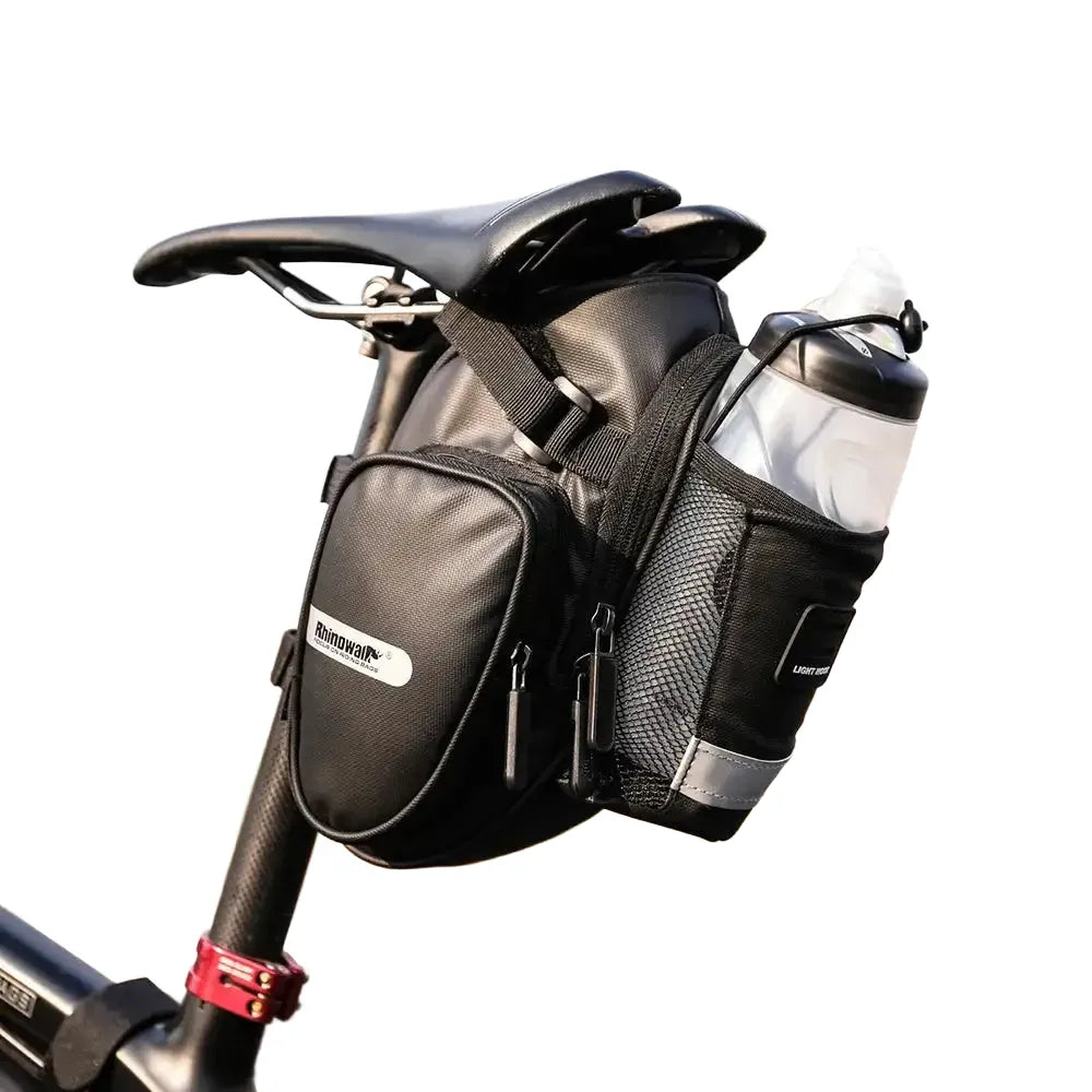 Rhinowalk New Arrival Bike Saddle Bag With Water Bottle Pocket Waterproof Rear Bicycle Saddle Bags Large-Volume Tail Bag
