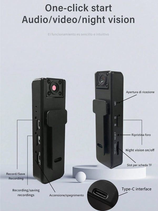 HD Smart Pen Camera With Rotating Lens Night Vision Portable - stepyours.com