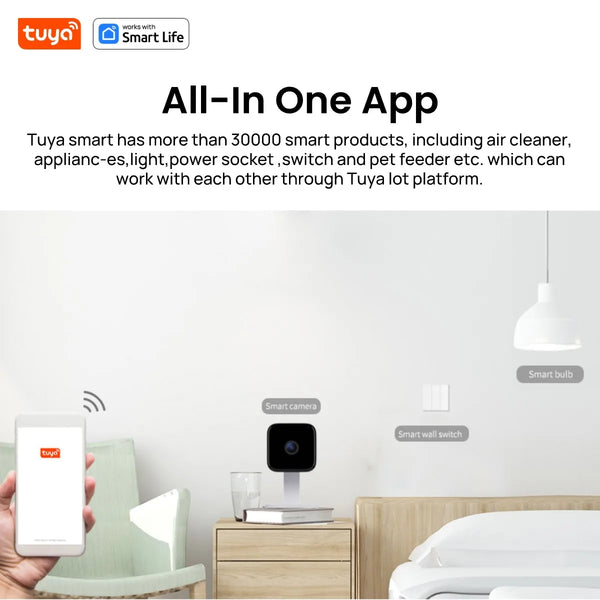 Tuya Smart 1080p WiFi Security Camera With 2 Way Audio And Motion Tracking by stepyours.com