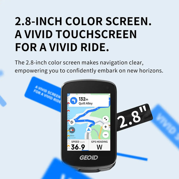 GEOID Pro Bicycle Computer GPS Touchscreen Bike Speedometer — product view 2