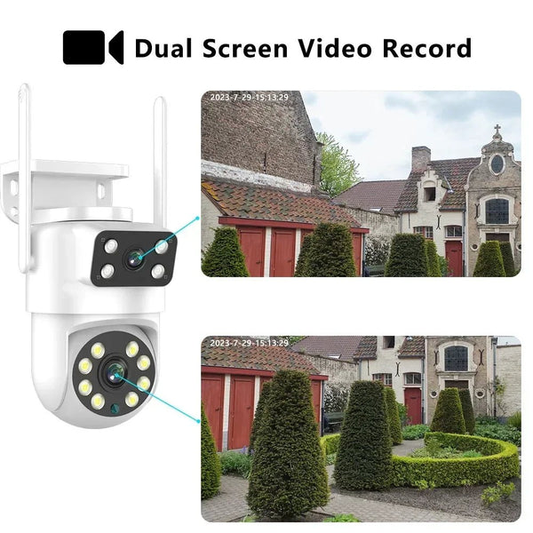 Tuya Dual Lens PTZ WiFi Camera Outdoor - 4K 8MP AI Auto Tracking Hooks - stepyours.com