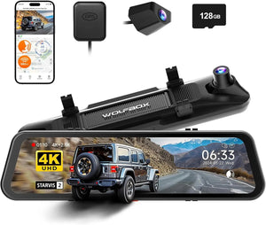 WOLFBOX G900 Dash Cam 4K Front 2.5K Rear GPS Voice Control 5GHz WiFi - stepyours.com