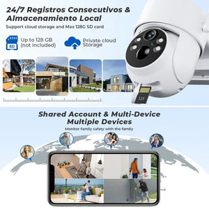 WiFi PTZ Solar Outdoor Camera - 4MP HD, PIR Motion Detection, Long Battery Life - stepyours.com