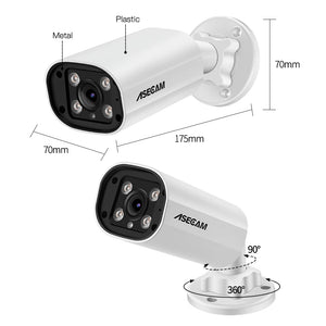 ASECAM 8MP POE IP Camera 4K Outdoor Human Detection CCTV AI Night Vision - stepyours.com