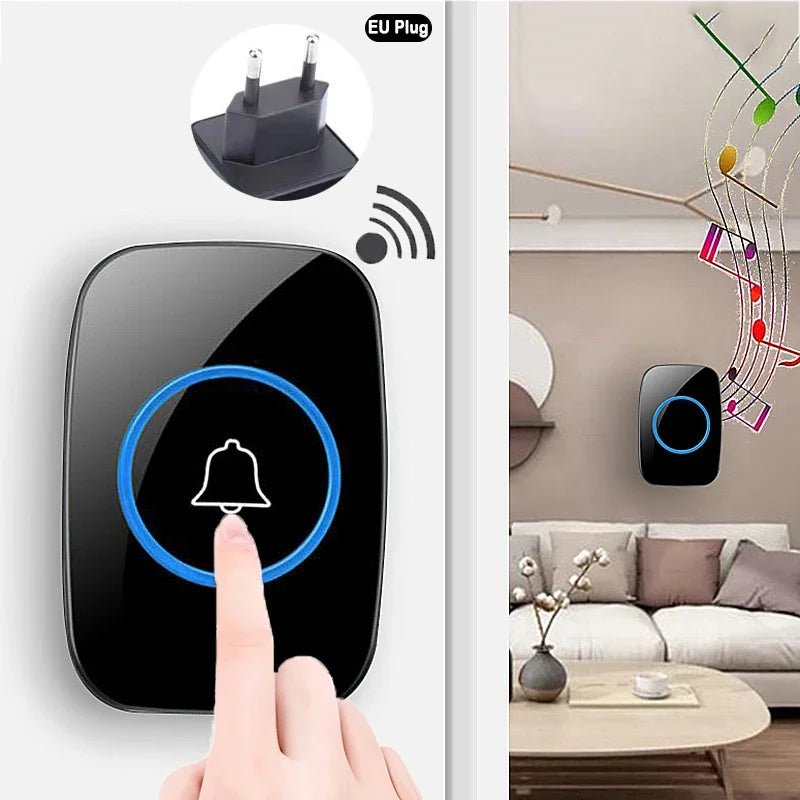 EU Plug Wireless Doorbell 300M Range Waterproof 433MHz - stepyours.com