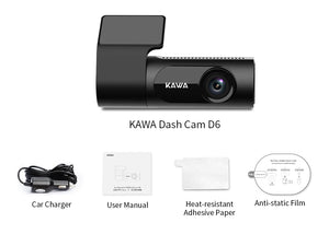 1440P KAWA D6 Car Dash Cam With WiFi App Voice Control WDR Night Vision - stepyours.com